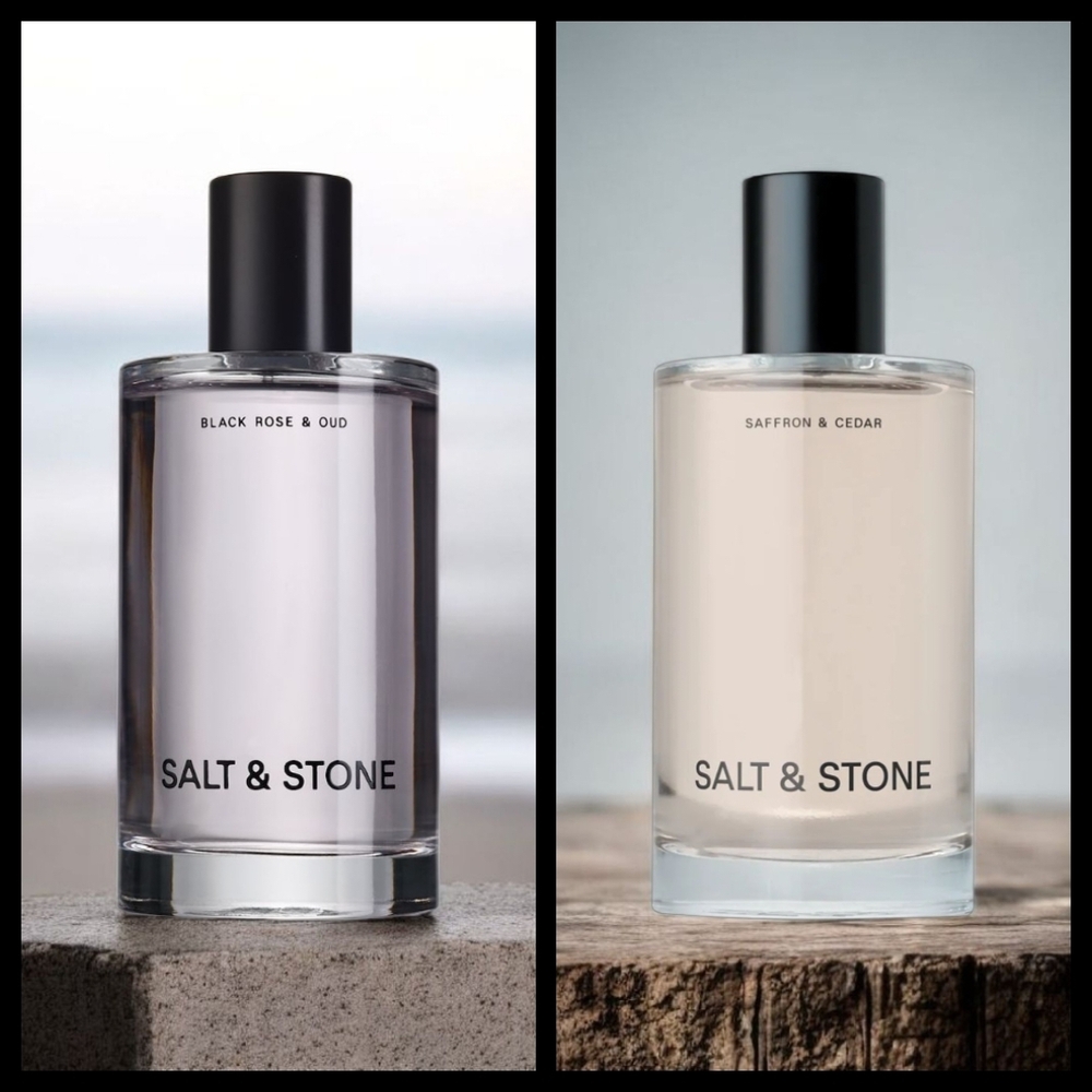 Salt & Stone Black Rose & Oud and Saffron & Cedar
